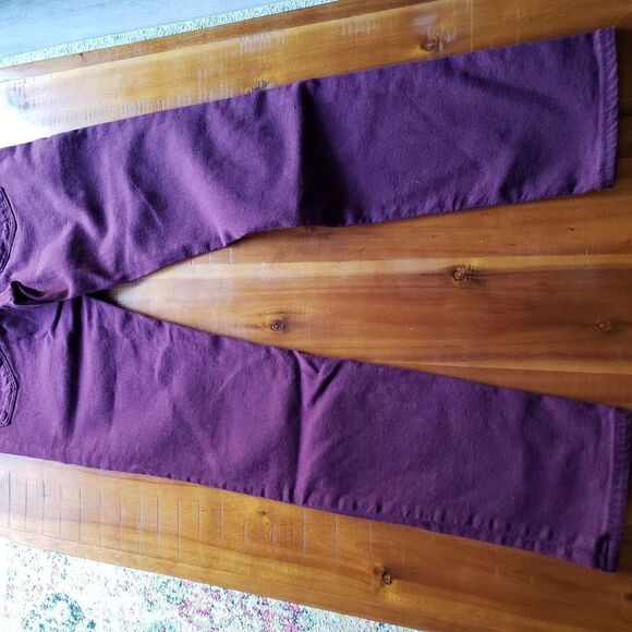 AG Adriano Goldschmied The Stevie Ankle Slim Straight Leg Purple Size 26R - Picture 8 of 15